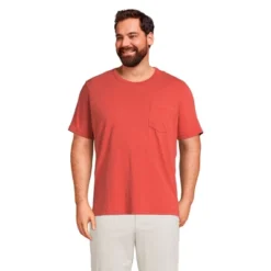 Lands' End Men's Short Sleeve Garment Dye Slub Pocket Tee -Clothing store GUEST 37bc16f5 9218 4989 b7be 6114e94feb35