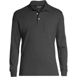 Lands' End Men's Long Sleeve Super Soft Supima Polo Shirt With Pocket -Clothing store GUEST 38bc5c27 51ba 4728 aa17 30a8bb674325
