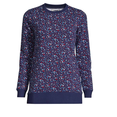 Lands' End Lands' End Women's Tall Serious Sweats Crewneck Long Sleeve Sweatshirt Tunic 1 Lands' End Lands' End Women's Tall Serious Sweats Crewneck Long Sleeve Sweatshirt Tunic