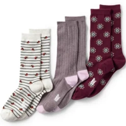 Lands' End Women's 3-Pack Seamless Pattern Crew Socks -Clothing store GUEST 3b76a66d e78f 46ca 96a3 8dd137cecd3a