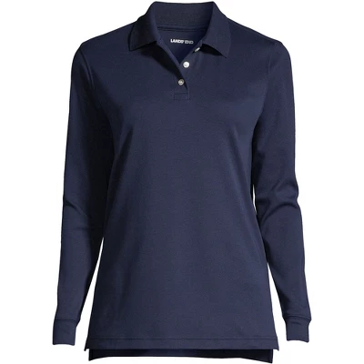 Lands' End School Uniform Women's Tall Long Sleeve Interlock Polo Shirt 7 Lands' End School Uniform Women's Tall Long Sleeve Interlock Polo Shirt - Image 7