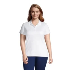 Lands' End Women's Supima Cotton Short Sleeve Polo Shirt -Clothing store GUEST 3d3735f8 0d05 4352 b466 8d8a2272ecb3
