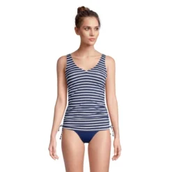 Lands' End Women's Chlorine Resistant Adjustable V-neck Underwire Tankini Swimsuit Top Adjustable Straps -Clothing store GUEST 3e6a3de8 3f5c 4e5a aefc 18f286f8e6e7