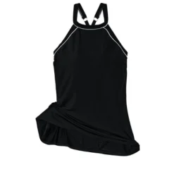 Lands' End Women's Chlorine Resistant High Neck Swim Dress One Piece Swimsuit Adjustable Straps -Clothing store GUEST 3ecd5118 bdaa 4c99 80c3 54f89623b377