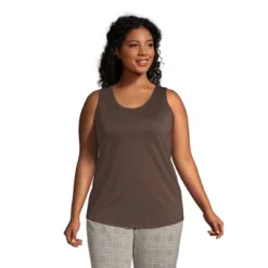 Lands' End Women's Supima Cotton Scoop Neck Tunic Tank Top -Clothing store GUEST 3ee007a1 7c9c 4144 8b22 b345ff15e3b8