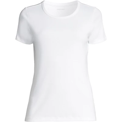 Lands' End Women's Tall All Cotton Short Sleeve Crewneck T-shirt 8 Lands' End Women's Tall All Cotton Short Sleeve Crewneck T-shirt - Image 8