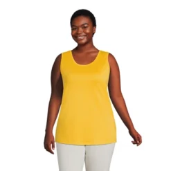 Lands' End Women's Supima Cotton Scoop Neck Tunic Tank Top -Clothing store GUEST 3f84ec8b bbde 453f 82ea 082671e5e84c