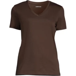 Lands' End Women's Relaxed Supima Cotton Short Sleeve V-Neck T-Shirt -Clothing store GUEST 401d1f8d 3b9a 46ef ac51 8d246c9b8e84