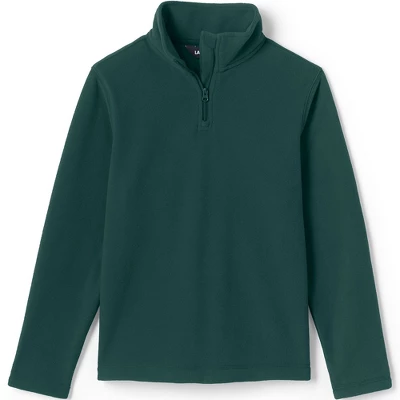 Lands' End School Uniform Kids Lightweight Fleece Quarter Zip Pullover 4 Lands' End School Uniform Kids Lightweight Fleece Quarter Zip Pullover - Image 4