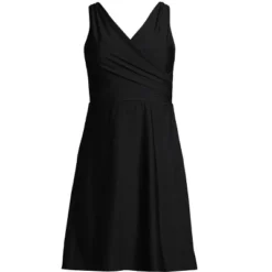 Lands' End Women's Chlorine Resistant Tummy Control Surplice Wrap Swim Dress One Piece Swimsuit 8 Lands' End Women's Chlorine Resistant Tummy Control Surplice Wrap Swim Dress One Piece Swimsuit -Clothing store GUEST 45570837 a6f5 47e0 a729 b530e541334a