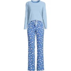 Lands' End Women's Tall Knit Pajama Set Long Sleeve T-Shirt And Pants -Clothing store GUEST 469b1cfd 3ce4 4b48 a09c c92a65e23837