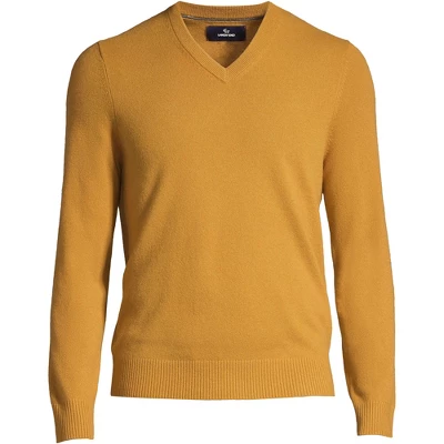 Lands' End Men's Fine Gauge Cashmere V-neck Sweater 2 Lands' End Men's Fine Gauge Cashmere V-neck Sweater - Image 2