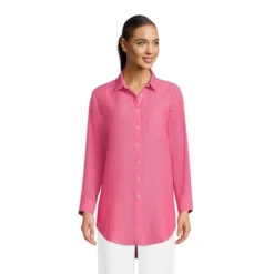 Lands' End Women's Linen Long Sleeve Oversized Relaxed Tunic Top -Clothing store GUEST 46fe83c5 14bb 4910 aeb1 4573d91c4a29