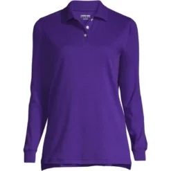 Lands' End School Uniform Women's Long Sleeve Interlock Polo Shirt -Clothing store GUEST 47888a9c 7f89 465f 8838 cc266267dc49