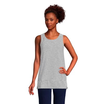 Lands' End Women's Slub Jersey Swing Tunic Tank 5 Lands' End Women's Slub Jersey Swing Tunic Tank - Image 5