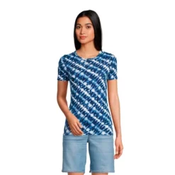 Lands' End Women's Cotton Rib Short Sleeve Crewneck T-shirt -Clothing store GUEST 4b5a35d8 75f3 47f9 b3e5 f4e87b751a77