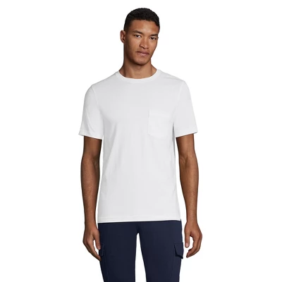Lands' End Men's Short Sleeve Supima Tee With Pocket 2 Lands' End Men's Short Sleeve Supima Tee With Pocket - Image 2