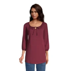 Lands' End Women's 3/4 Sleeve Peasant Tunic -Clothing store GUEST 4bf2f1ea afbc 41fa af7d 51a7e07daaf5