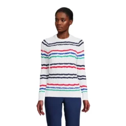 Lands' End Women's Cotton Cable Drifter Crewneck Sweater -Clothing store GUEST 4c9963f3 355d 4754 bcba 5536418b7929