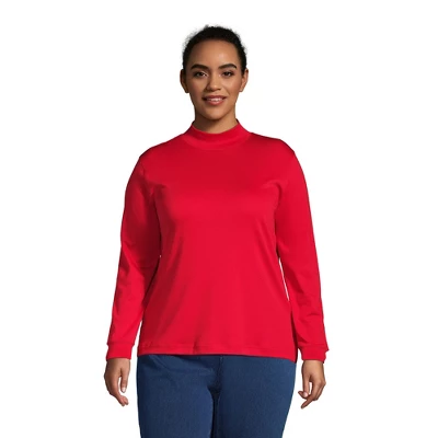 Lands' End Women's Long Sleeve Supima Mock Turtleneck 6 Lands' End Women's Long Sleeve Supima Mock Turtleneck - Image 6