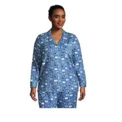 Lands' End Women's Long Sleeve Print Flannel Pajama Top -Clothing store GUEST 4da2dda8 9d85 4a20 80af 342e97ea07b3