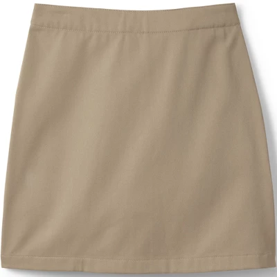 Lands' End School Uniform Girls Slim Blend Chino Skort Above Knee 3 Lands' End School Uniform Girls Slim Blend Chino Skort Above Knee - Image 3