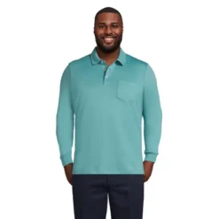 Lands' End Men's Long Sleeve Super Soft Supima Polo Shirt With Pocket -Clothing store GUEST 5175fa15 26e6 43b1 a35a a0ebea8972aa