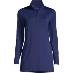 Lands' End Women's Quarter Zip Long Sleeve Tunic Rash Guard Cover-up UPF 50 Sun Protection -Clothing store GUEST 517af029 a445 47d4 bb13 0042fd764a7b