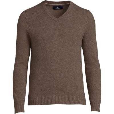 Lands' End Men's Fine Gauge Cashmere V-neck Sweater 13 Lands' End Men's Fine Gauge Cashmere V-neck Sweater - Image 13