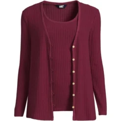 Lands' End Women's Wide Rib Cardigan And Tank Set 9 Lands' End Women's Wide Rib Cardigan And Tank Set -Clothing store GUEST 578bbba3 9d08 45f0 8888 5d41d7952c62