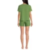 Lands' End Women's Cooling 2 Piece Pajama Set - Short Sleeve Tee And Shorts