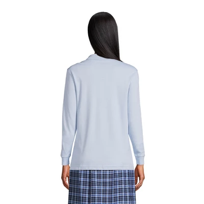 Lands' End School Uniform Women's Tall Long Sleeve Interlock Polo Shirt 1 Lands' End School Uniform Women's Tall Long Sleeve Interlock Polo Shirt