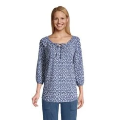 Lands' End Women's 3/4 Sleeve Peasant Tunic -Clothing store GUEST 59bcb5e8 c555 4ffe b32d fad4e6f7c59f