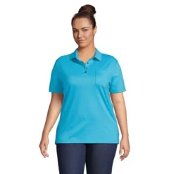 Lands' End Women's Short Sleeve Super T Polo -Clothing store GUEST 5a2bf2c7 bb71 4c34 8460 e79c6880ab19