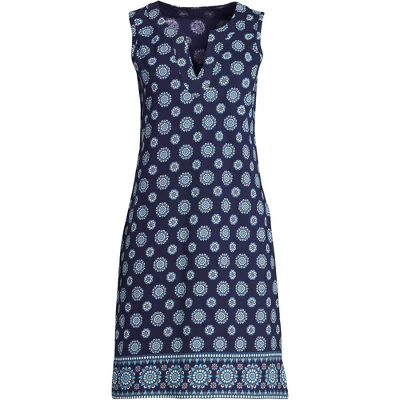 Lands' End Women's Cotton Jersey Sleeveless Swim Cover-up Dress 16 Lands' End Women's Cotton Jersey Sleeveless Swim Cover-up Dress - Image 16
