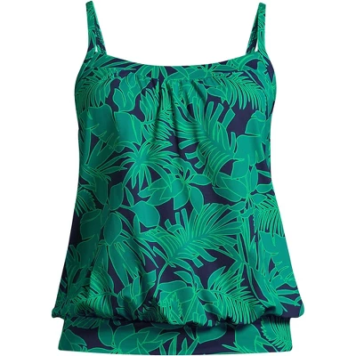 Lands' End Women's Blouson Tummy Hiding Tankini Top Swimsuit Adjustable Straps 10 Lands' End Women's Blouson Tummy Hiding Tankini Top Swimsuit Adjustable Straps - Image 10