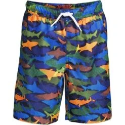Lands' End Boys Slim Printed Volley Swim Trunks -Clothing store GUEST 5f9f08dd b220 449e b33b 15592f1b97e7