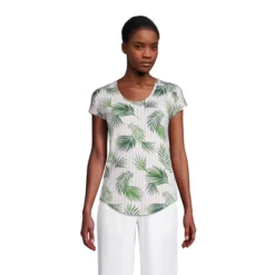 Lands' End Women's U-neck Jersey T-shirt -Clothing store GUEST 62db7cde 8ac9 4811 b64c 770690069b00