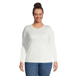 Lands' End Women's Relaxed Supima Cotton Long Sleeve Crewneck T-Shirt -Clothing store GUEST 63722278 7ed7 4402 a363 e73f0dacfdc2