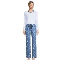 Lands' End Women's Tall Knit Pajama Set Long Sleeve T-Shirt And Pants -Clothing store GUEST 647c6c67 00fb 40a5 8629 83273bc83b48