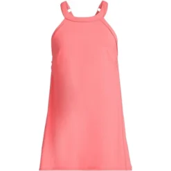 Lands' End Women's Chlorine Resistant High Neck Swim Dress One Piece Swimsuit Adjustable Straps -Clothing store GUEST 6567db42 251a 4385 a9cc c61bfbe29bc6