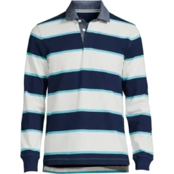 Lands' End Men's Long Sleeve Solid Rugby -Clothing store GUEST 670f07f2 dddf 4596 ba87 ae0cfbcb56cf