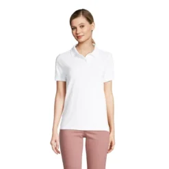 Lands' End Women's Tall Mesh Cotton Short Sleeve Polo Shirt -Clothing store GUEST 692cf62a 2825 4686 ae7d 294c5219a5db