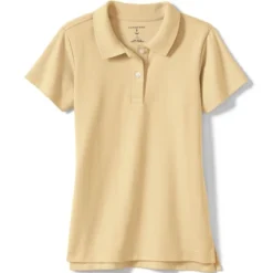 Lands' End School Uniform Girls Short Sleeve Feminine Fit Interlock Polo Shirt -Clothing store GUEST 69aea900 efd4 4a9d ad8f b68b3e82618d