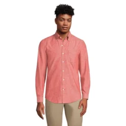 Lands' End Men's Long Sleeve Traditional Fit Chambray Shirt -Clothing store GUEST 6be79df6 36e3 4eb0 8013 8af02a25acb7