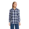 Lands' End Women's Tall Flannel Boyfriend Fit Long Sleeve Shirt