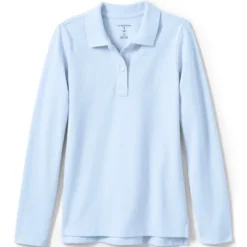 Lands' End School Uniform Girls Long Sleeve Feminine Fit Mesh Polo Shirt -Clothing store GUEST 6e0d0059 72ea 4689 bb7c aabacc194bc0