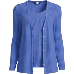 Lands' End Women's Wide Rib Cardigan And Tank Set 8 Lands' End Women's Wide Rib Cardigan And Tank Set -Clothing store GUEST 6e7fa6f4 8e94 4c4c 8703 6f75715aad65