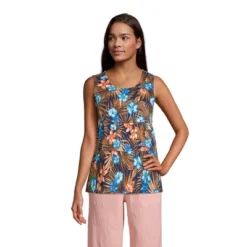 Lands' End Women's Crinkle Knit Tiered Tank Top -Clothing store GUEST 71125c57 d2c9 4242 8ccf 13a5c1ececdd