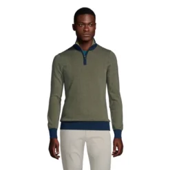 Lands' End Men's Fine Gauge Supima Cotton Quarter Zip Sweater -Clothing store GUEST 75316a0d a619 4fb9 a21b 00381dc0cfd8
